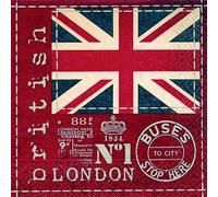 20 servilletas de la bandera británica de Gran Bretaña/Londres/33 x 33 cm