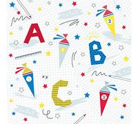 20 servilletas de la escuela en el bloc de dibujo, 33 x 33 cm