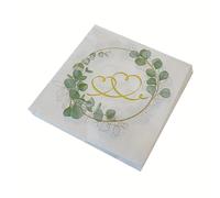 20 servilletas de lujo de eucalipto dorado y vegetación para fiestas, , cócteles, Día de la , té para fiestas, decoración para despedidas de soltera, Halloween y Navidad