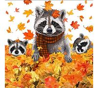 20 servilletas de mapache jugando en otoño | animales | hojas de otoño | invierno | decoración de mesa | decoupage | decoupage | decoupage | decoupage | decoupage | decoupage | decoupage