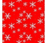 20 servilletas de Navidad con cristales de nieve blancos sobre rojo como decoración de mesa. Servilletas de papel con diseño. También para decoupage y decoupage y decoupage (33 x 33 cm)