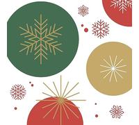 20 servilletas de Navidad con diseño de copos de nieve, servilletas de papel con diseño. También para decoupage y decoupage (33 x 33 cm)
