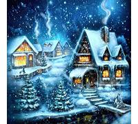 20 servilletas de Navidad con diseño de pueblo invernal de cuento de hadas como decoración de mesa. Servilletas de papel con diseño. También para decoupage y decoupage (33 x 33 cm)