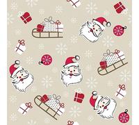 20 servilletas de Navidad con pequeños símbolos de Papá Noel como decoración de mesa. Servilletas de papel con diseño. También para decoupage y decoupage, 33 x 33 cm
