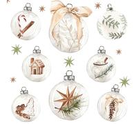20 Servilletas de Navidad en Bolas Como Decoración de Mesa - Servilletas de Papel Con Diseño - También para Decoupage (33 x 33 cm)