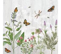 20 servilletas de papel Ambiente con diseño de jardín de hierbas, decoración de mesa, también para fiestas o decoupage, 33 x 33 cm