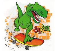 20 servilletas de papel con dinosaurios locos, servilletas de papel dinosaurios, cumpleaños infantiles, fiestas, T-Rex, diseño infantil, decoupage, decoración de mesa, 33 x 33 cm