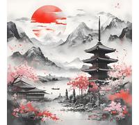 20 servilletas de papel con diseño de Asia Japón y China Templo. También para 'decoupage' (33 x 33 cm)