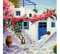 20 servilletas de papel con diseño de ciudades y países casa en Grecia (33 x 33 cm)