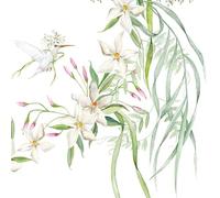 20 servilletas de papel con diseño de flores blancas en suaves enredaderas. Servilletas de papel con diseño. También para decoupage y decoupage (33 x 33 cm)