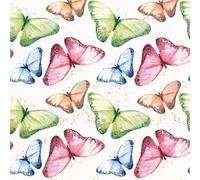 20 servilletas de papel con diseño de mariposas de colores en todas partes, también para decoupage y decoupage, 33 x 33 cm