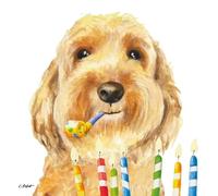 20 servilletas de papel con diseño de perro para celebrar cumpleaños con diseño de perro, 33 x 33 cm