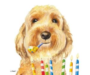 20 servilletas de papel con diseño de perro para celebrar cumpleaños con diseño de perro, 33 x 33 cm