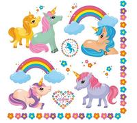 20 servilletas de papel con diseño de unicornios en multicolor arcoíris como decoración de mesa. Servilletas de papel con diseño. También para decoupage y decoupage y decoupage (33 x 33 cm)
