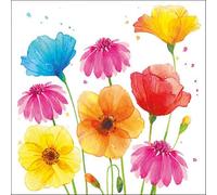 20 Servilletas de Papel de Flores en Magníficos Colores, Servilleta Primavera, Verano, Decoración de Mesa, Decoupage, Técnica de Servilletas, 33 x 33 cm