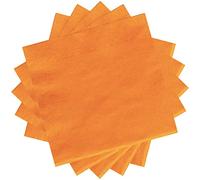20 Servilletas de Papel Naranja para Fiesta - Decoración de Vajilla y Mesa, Suministros Desechables