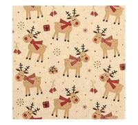 20 servilletas de papel reciclado de Navidad con diseño de renos cariñosos como decoración de mesa. Servilletas de papel con diseño. También para decoupage y decoupage (33 x 33 cm)
