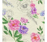20 servilletas de papel reciclado Primavera Moderno mundo de las flores como decoración de mesa. Servilletas de papel con diseño. También para decoupage y decoupage y decoupage (33 x 33 cm)