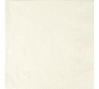 20 Servilletas de Papel Uni Marfil/Efecto Perlado/Monocromo/Atemporal 33 x 33 cm