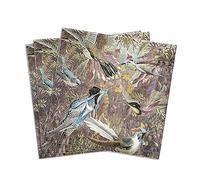 20 servilletas de papel vintage con patrón floral, impresión de pájaros de peonía, decoración decoupage, cena, fiesta, ducha (misterioso colibrí retro)
