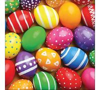 20 servilletas de Pascua con diseño de huevos de Pascua para decorar la mesa. Servilletas de papel con diseño. También para decoupage y decoupage (33 x 33 cm)