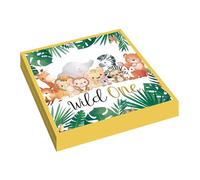 20 servilletas desechables de animales salvajes de la selva, servilletas de cena desechables para fiestas, lindas servilletas de papel de animales de safari de la selva, servilletas de fiesta temática