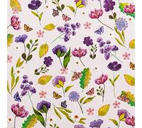 20 servilletas dispersas flores y hojas, mariposas, decoración de mesa, decoupage, técnica de servilletas, 33 x 33 cm