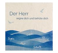 20 servilletas Eco Line sostenibles de papel reciclado 100% Derr Herr behüte dich | Océano | Fe | Amor | Decoración de mesa 33 x 33 cm