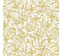 20 servilletas elegantes de color dorado, para bodas, estampados, fiestas, celebraciones, 33 x 33 cm