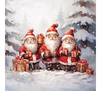 20 servilletas navideñas con diseño de Papá Noel, servilletas de papel con diseño. También para decoupage y decoupage (33 x 33 cm)