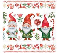 20 Servilletas navideñas con símbolos invernales como decoración de mesa. Servilletas de papel con diseño. También para decoupage y decoupage y decoupage (33 x 33 cm)