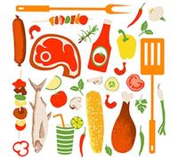 20 servilletas para barbacoa, fiestas, barbacoas, fuego, barbacoas, decoración de mesa, decoupage, técnica de servilletas, 33 x 33 cm