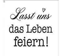 20 servilletas para fiesta con texto "Lasst uns das Leben feiern", 33 x 33 cm