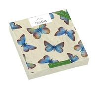 20 servilletas pequeñas mariposas, azul-marrón, decoración de mesa, decoupage, técnica de servilletas, 33 x 33 cm