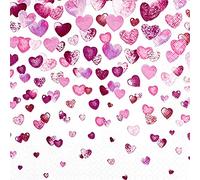 20 servilletas rosas lluvia corazón | boda | amor | día de la madre | día de San Valentín | decoración de mesa | decoupage | decoupage | servilleta técnica (cóctel 25 x 25 cm)