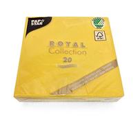 '20 servilletas"Royal Collection pliegue 1/4, 25 x 25 cm Amarillo