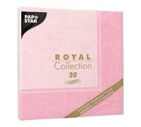 20 servilletas "Royal Collection" pliegue 1/4, 40 cm x 40 cm, color rosa "Linum"