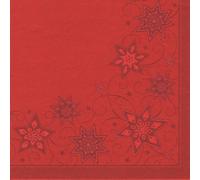 20 Servilletas "ROYAL Collection" Pliegue-1/4 40 cm x 40 cm rojo "Just Stars"