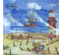 20 Servilletas Ti de Flair Fishing on the coast, 33 x 33 cm, Maritim