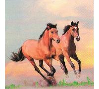 20 servilletas Wild Horses - Caballos salvajes / animales / diseño de animales, 33 x 33 cm