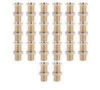 20 Set 4mm Panel Banana Socket, Copper Female Gold Plated Banana Jack with M6 Hex Nut, High Conductivity Electrical Test Connector for Lab Equipment and Electronic Devices