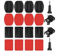 20 Set Compatible con Gopro Pegatinas para Casco, Almohadillas Adhesivo de Montaje, Adhesivos Pegatinas Almohadillas Plana Curvada compatibles con GoPro Hero Session/4/3/3+/2 Cámara de Acción