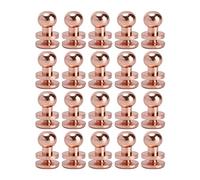 20 Set Remaches de cuero de cabeza redonda Perno prisionero de metal de oro rosa Puntas redondas Monedero Espárragos de bola Remaches para manualidades de bricolaje Pulsera Bolso(10X8mm)
