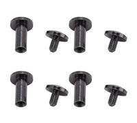 20 Set, Remaches de Unión de 8 X 10 Mm, Cabezal de Tornillo Ranurado de Aleación de Zinc, Tornillos de 8 X 5 Mm, para Periódicos de Libros de Cuero PU de Bricolaje PU