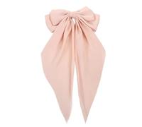 20 Solid Elegant Satin Bow Hairpin Women Girls Spring Hair Clips Headwear Ponytail Hairclips Barrettes Accessories(Champagne Pink)