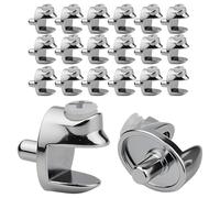 20 soportes ajustables de aleación de zinc para estante de vidrio, para baño, sala de estar, baño, sala de estar, lugar público