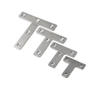 20 soportes de esquina en forma T acero inoxidable for reparación placas ángulo, sujetadores for muebles, piezas conexión, herrajes Para Mueble(80T)