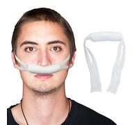 20 soportes para apósitos nasales - Vendaje elástico externo de malla para heridas, retenedores de embalaje nasal con núcleo de algodón, suministros de apoyo postoperatorio (blanco-A)