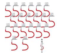 20 soportes para herramientas de jardín, ganchos para escobas, herramientas, soporte de pared, antideslizante, revestimiento de goma para escoba, jardín, garaje, cocina