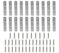 20 soportes planos prácticos para placas de acero inoxidable, conectores resistentes para manualidades, proyectos de muebles, suministros, soportes de acero inoxidable